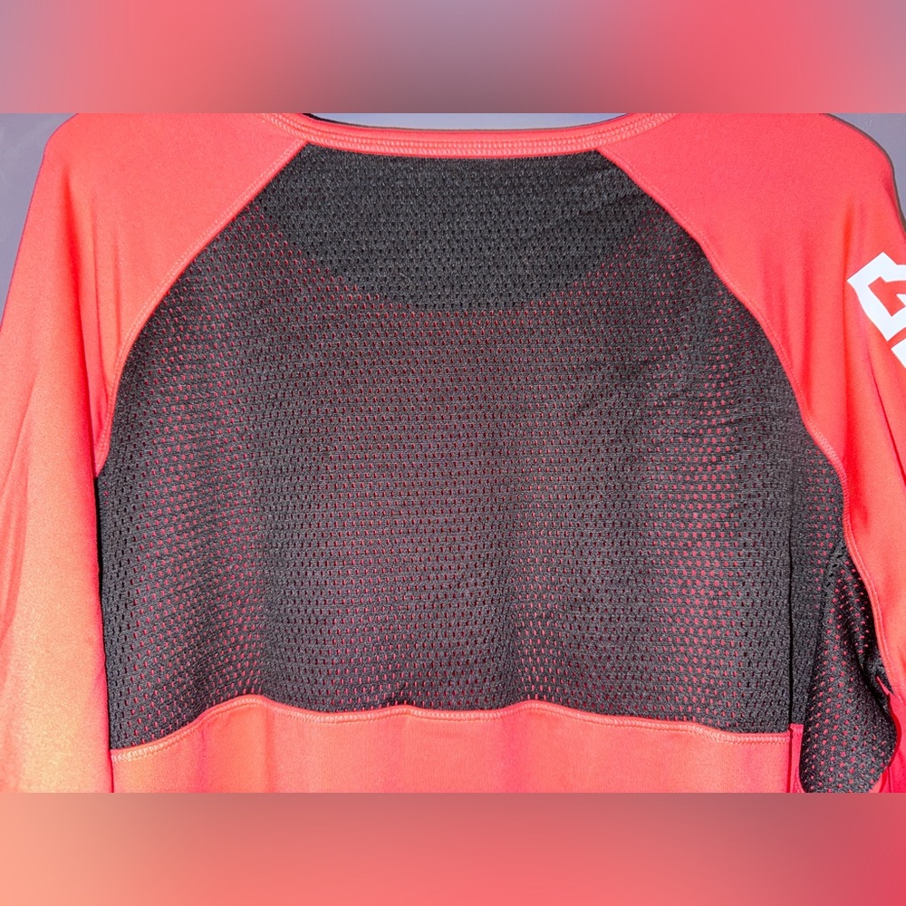 VS PINK VINTAGE LONG SLEEVE ACTIVE CREW SHIRT COLORBLOCK MESH BACK LOGO HTF RARE - Picture 7 of 9